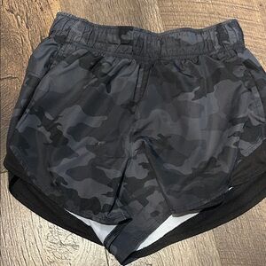 Black Camouflage Athletic Shorts